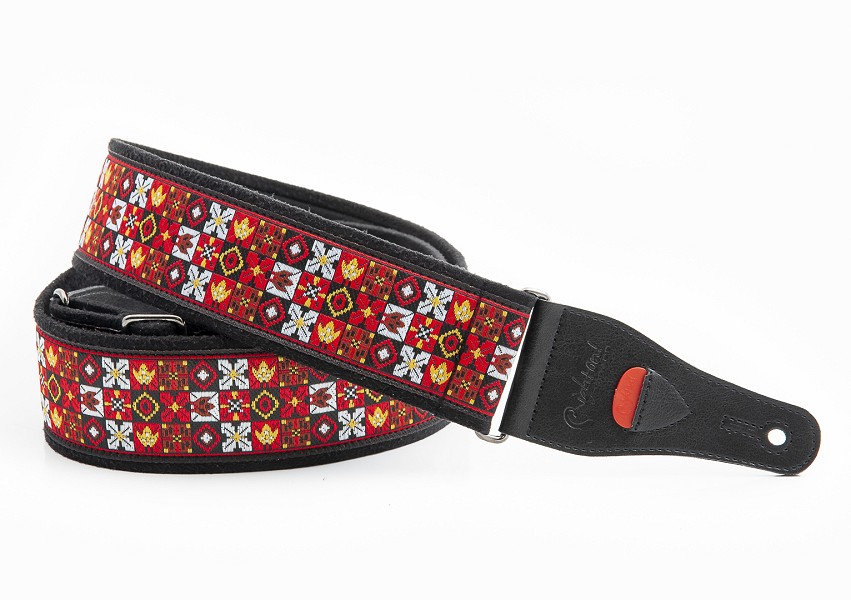 Model LEGEND JH guitar and bass strap made in 5 cm width. Recreation of Hendrix's most iconic strap.